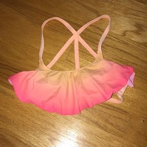 Pink and orange ombré bathing suit top